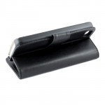 Wholesale iPhone 5 5S Simple Leather Wallet Case with Stand (Black)